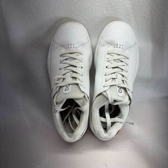 On Clouds Roger Advantage White Leather Sneakers - 7.5 - Picture 8 of 10